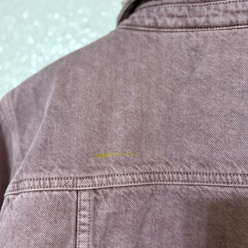 AMO Anthropologie Zoe Sherpa Lined Collar Zip Front Jacket in Tawny Pink Small - Picture 12 of 12